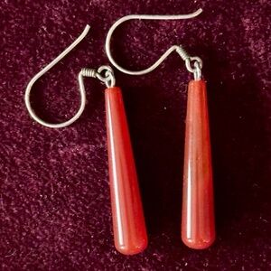Carnelian French-wire Dangle Earrings